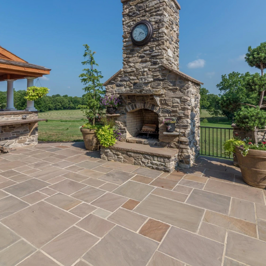 Coping - Autumn Brown Sandstone - 3 Edges Sawn, 1 Longside Rockfaced - 2"x16"x72" swatch