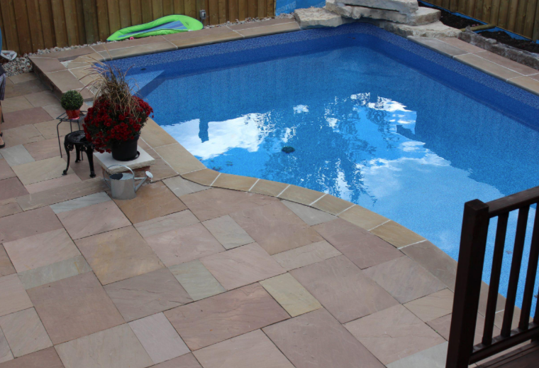 Step - Autumn Brown Sandstone - 3 Edges Rockfaced, 1 Longside Sawn - 6"x12"x48"