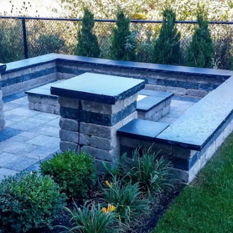 Paver - Black Limestone - Natural - Saw Cut - 1" - Combo
