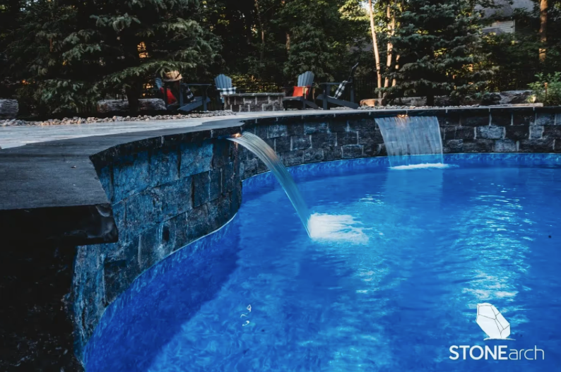 Coping (Wall - SC) - Black Limestone - Natural - Saw Cut - 2"x14"x48"