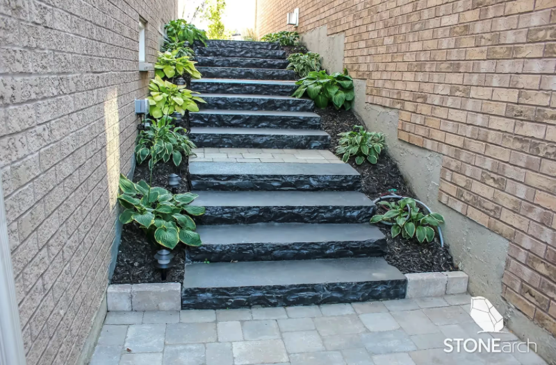 Paver  - Black Limestone - Natural - Saw Cut - 1"x18"x24"