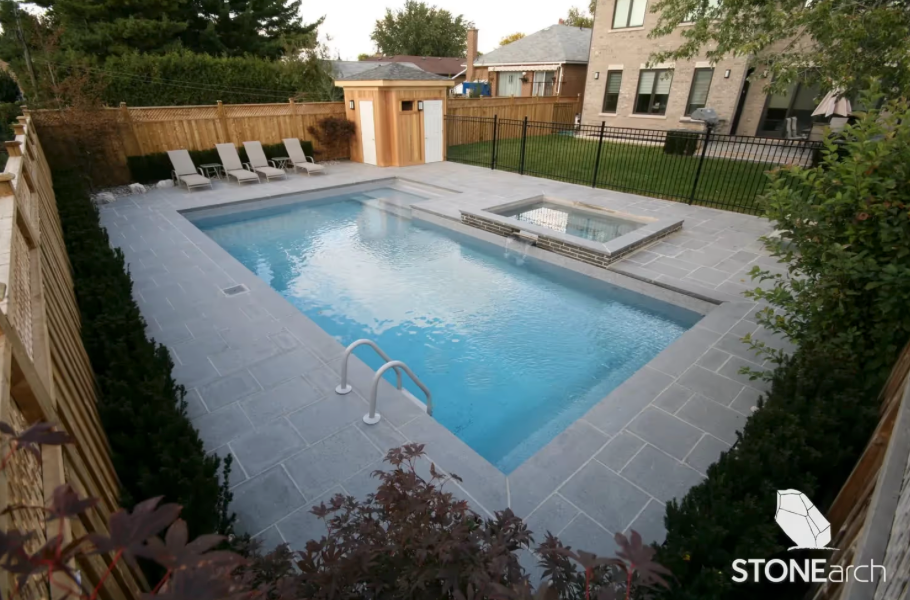 Coping (RF) - Gray Granite - Flamed - Rock Cut - 2x12x48