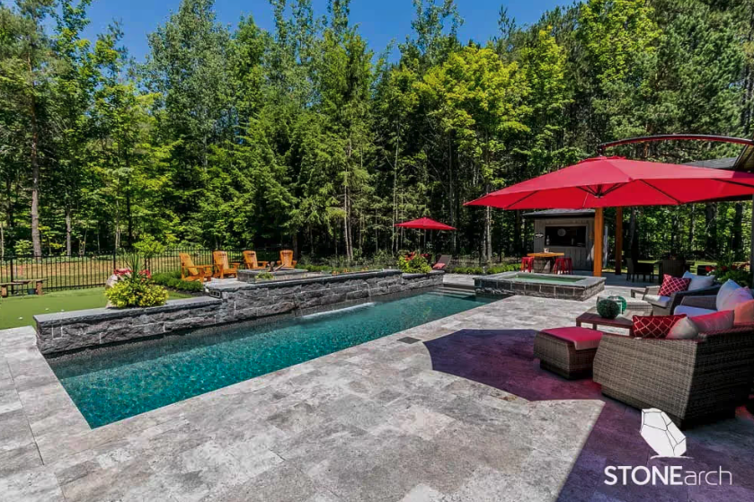 Coping  - Gray Mix Travertine - Straight Cut - 2"x14"x48"