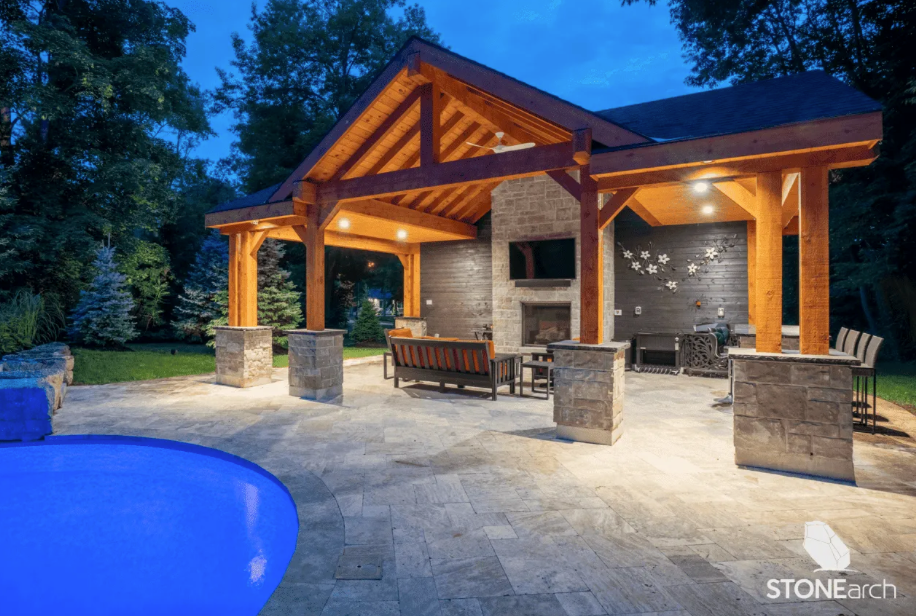 Coping  - Gray MixTravertine - Honed - Saw Cut - 2"x12"x48"