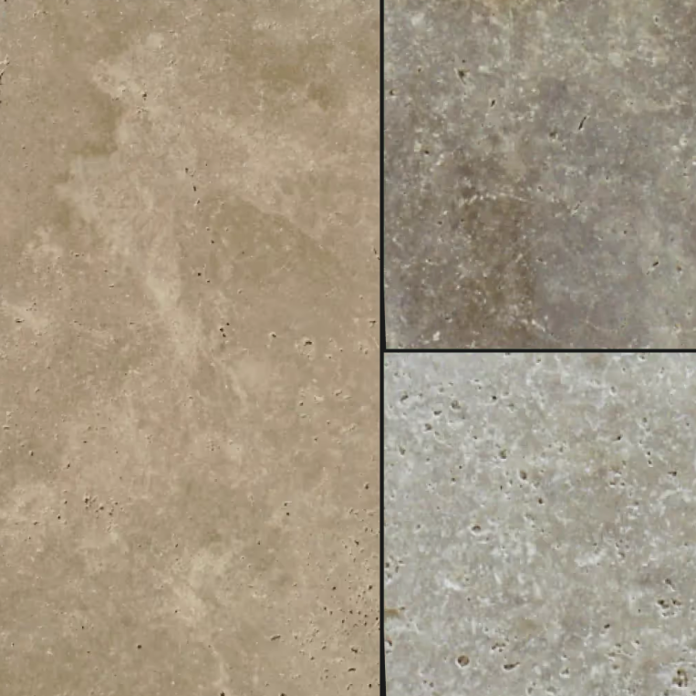 Coping - Ivory Mix Travertine - Straight Cut - 2"x14"x48" swatch