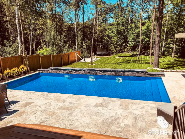 Coping  - Ivory Mix Travertine - Honed - Bevelled - Saw Cut - 2"x12"x24"