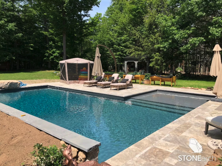 Coping  - Ivory Mix Travertine - Straight Cut - 2"x12"x48"