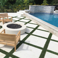 Coping - Ivory Sandstone - 3 Edges Sawn, 1 Longside Rockfaced - 2"x16"x72" swatch