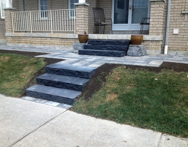 Coping - Kota Black - 3 Edges Sawn, 1 Long Rock Face - 2"x14"x60"