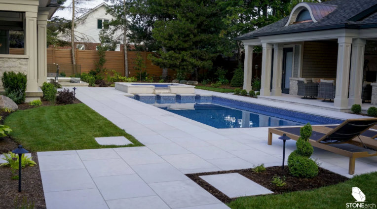 Paver (1.25") - Moderno Beige - Sand Blast - Saw Cut - 1.25x24x36