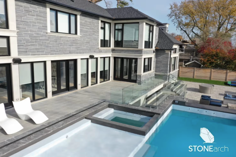 Curb - Silver Valley - Flamed & Antique - Rock Cut - 7"x6"x48"