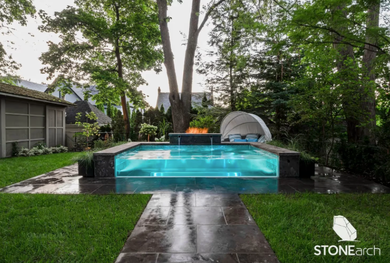 Coping (Edge - RF) - Silver Valley Antique Limestone - Edge - Flamed - Antique - 1-1/4"x12"x48"