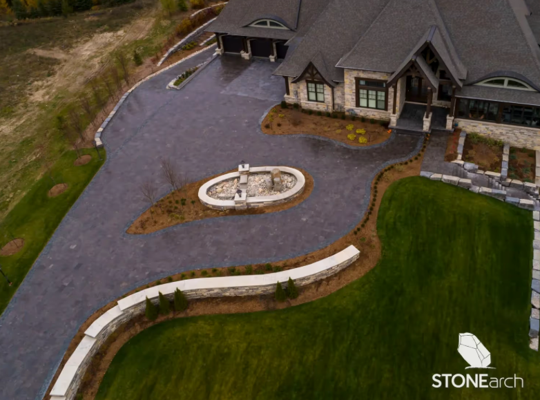 Step - Silver Valley - Flamed - Antique - Rock Cut - 7"x14"x48"