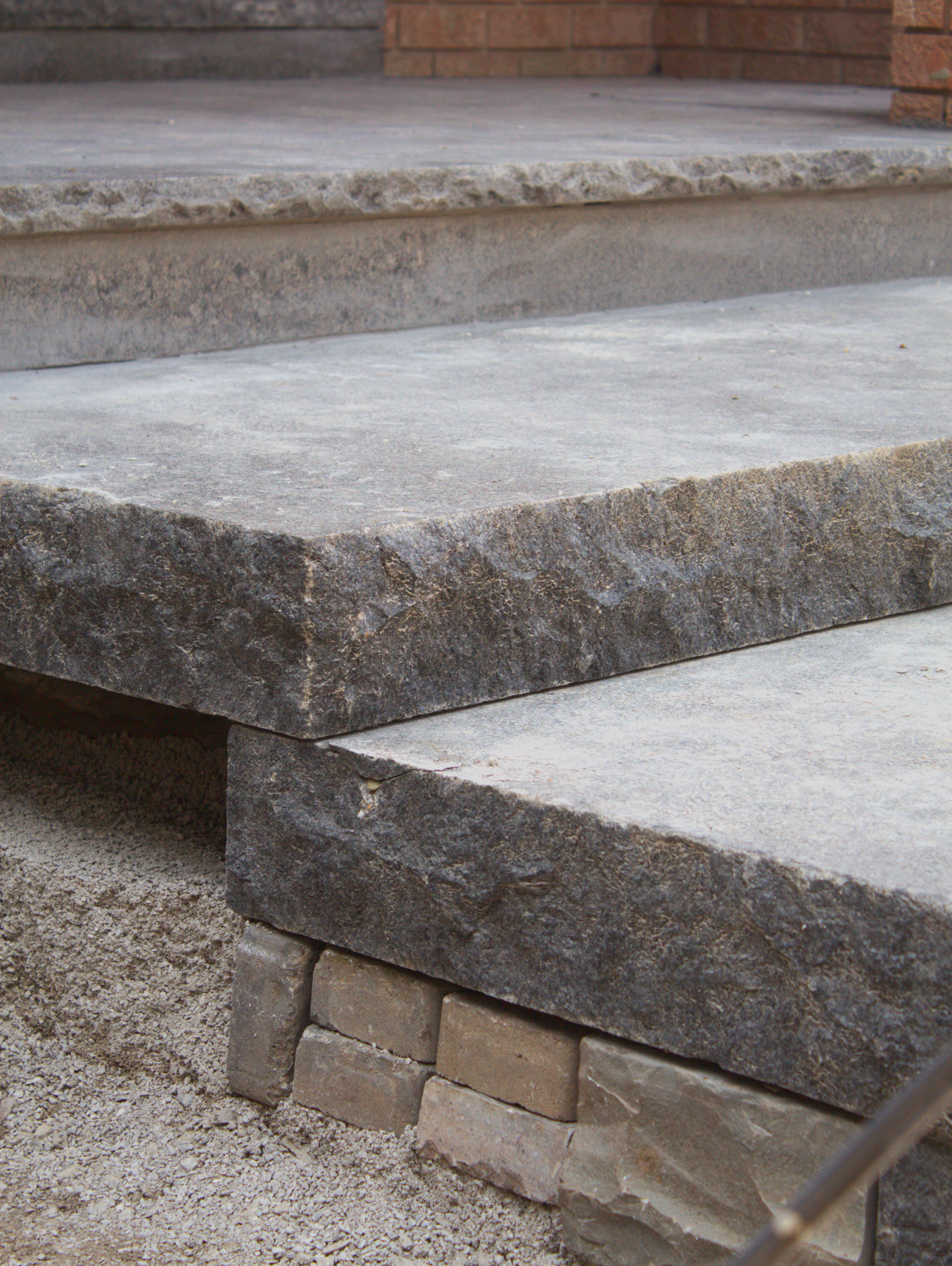 Step - Silver Grey Granite - 3 Edges Rockfaced, 1 Longside Sawn - 6"x12"x48"