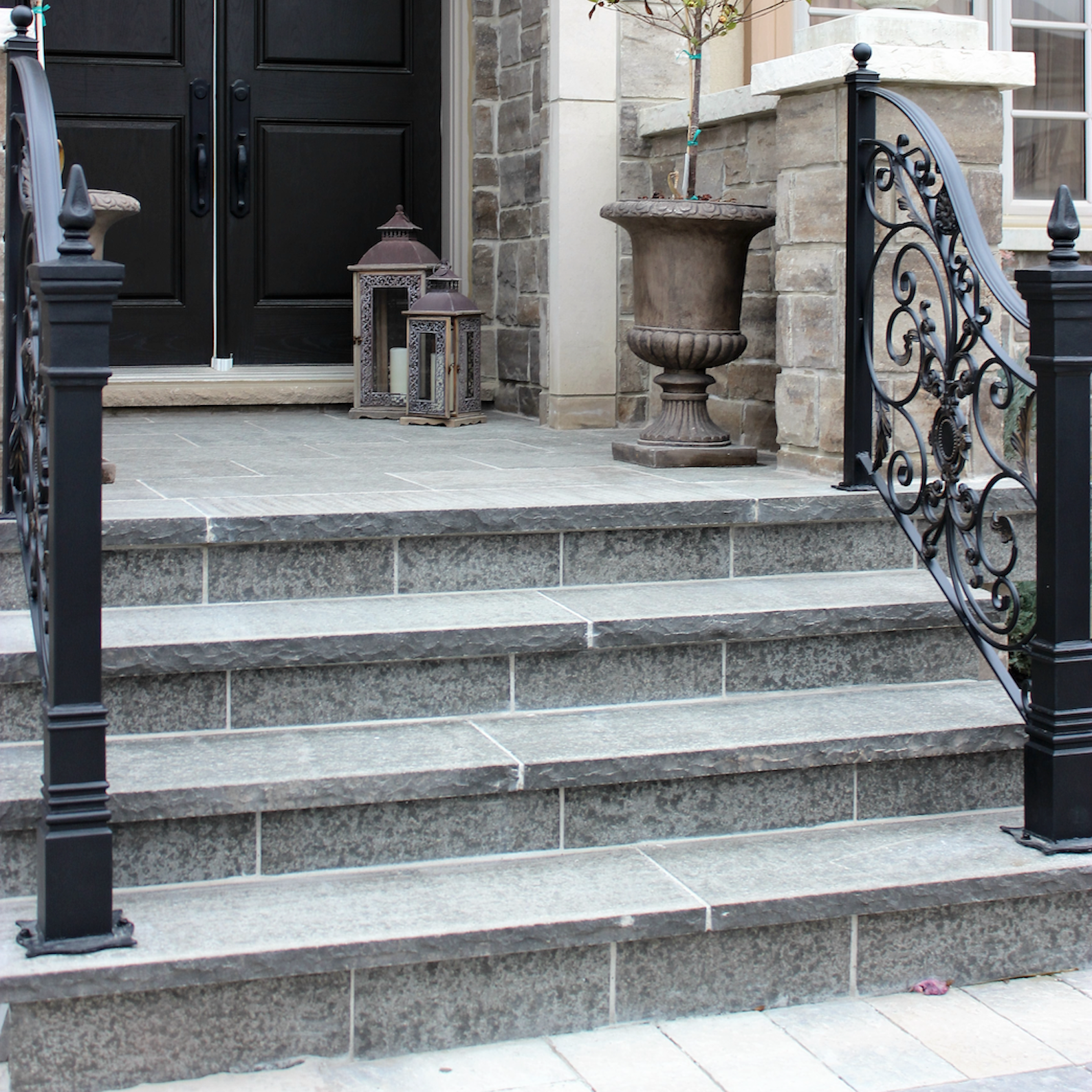 Coping - Silver Valley Limestone - 3 Edges Sawn, 1 Longside Rockfaced - 2"x12"x60"