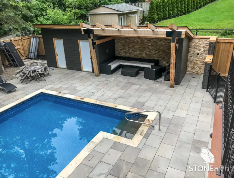 Paver (1.25") - Slate Gray Sandstone - Natural - Saw Cut - 1.25x24x36