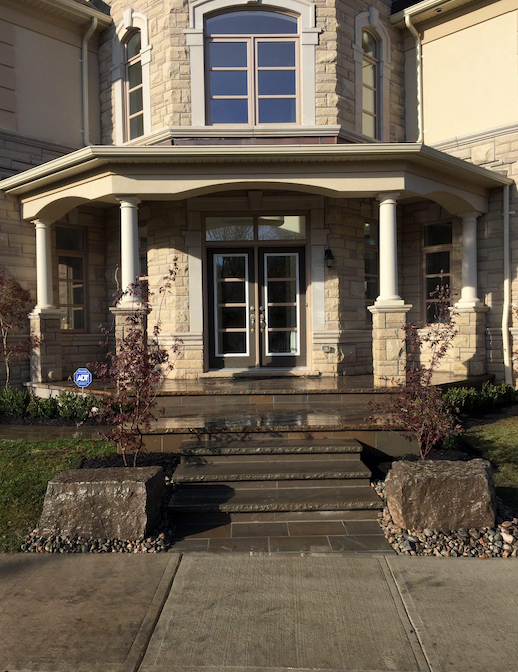 Coping - Slate Grey Sandstone - 3 Edges Sawn, 1 Long Rock Face - 2"x12"x60"